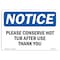 Signmission OSHA Notice, 5" Height, Please Cover Hot Tub After Use Thank You Sign, 7" X 5", Landscape OS-NS-D-57-L-17358 - alternate 1